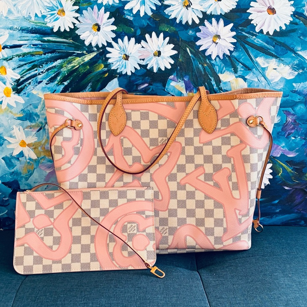 💖 Louis Vuitton Neverfull Damier Azure Tahitienne Ltd Edition RARE